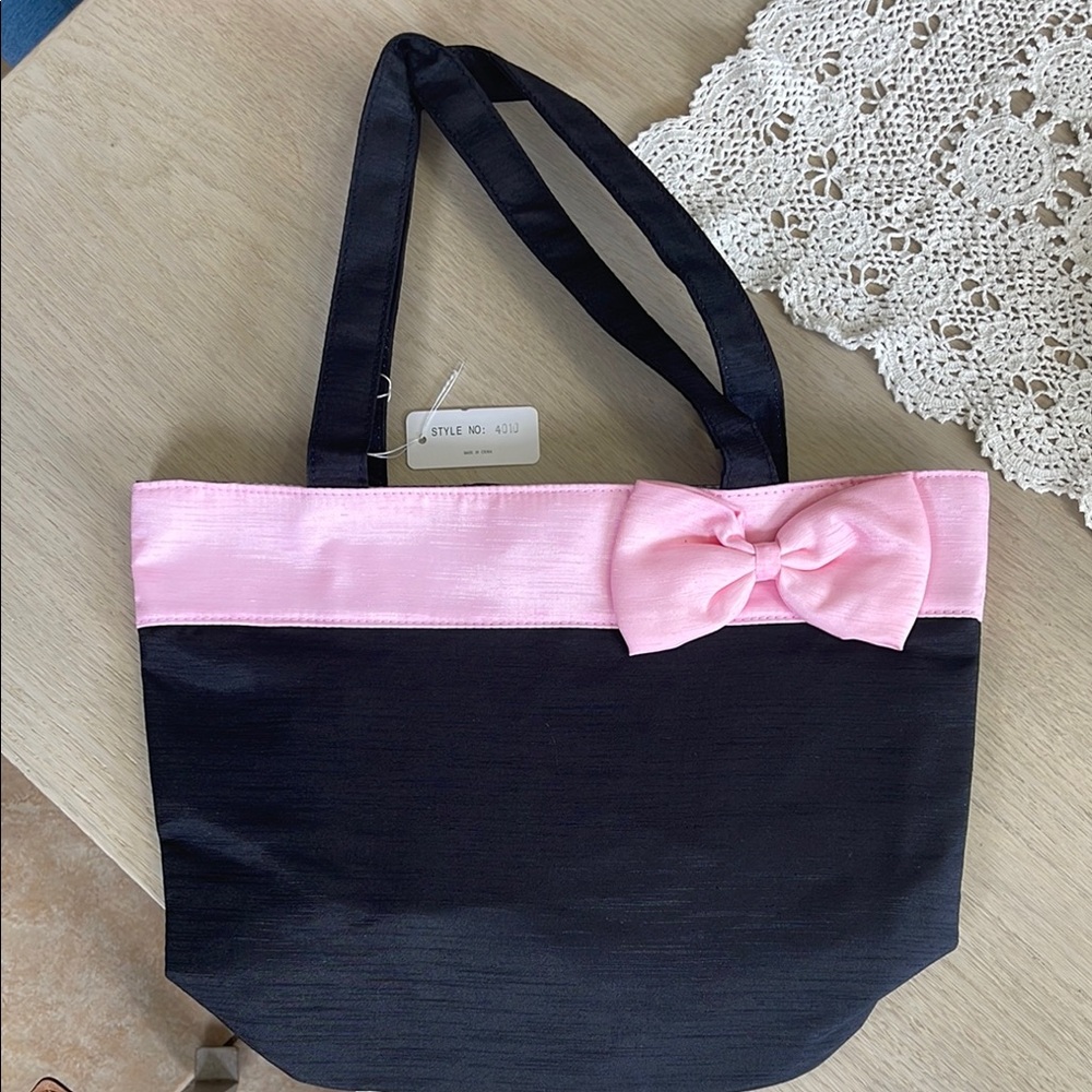 Elegant Black and Pink Tote Bag